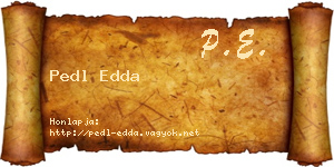 Pedl Edda névjegykártya